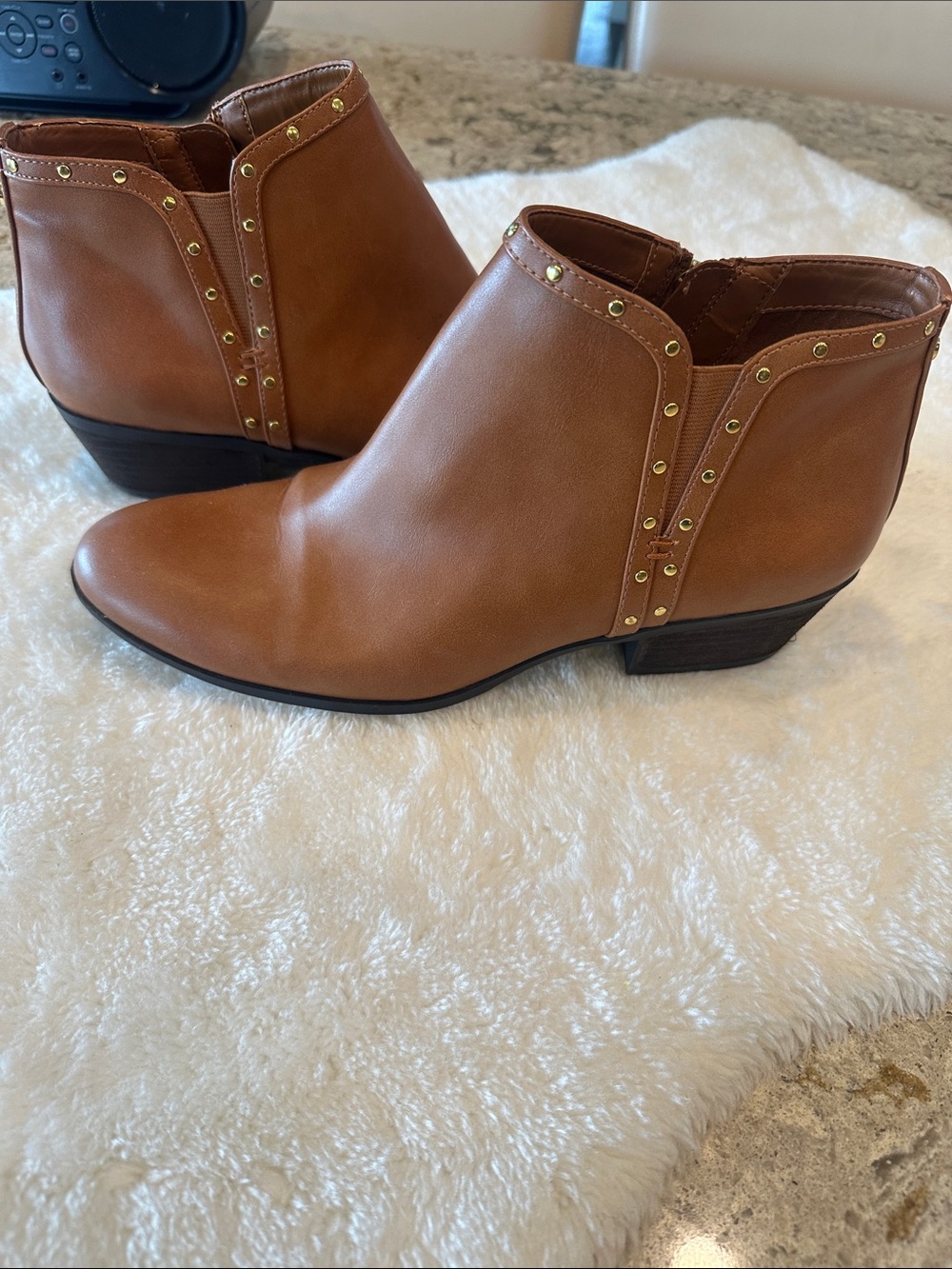 Sam Edelman bootie with gold studs